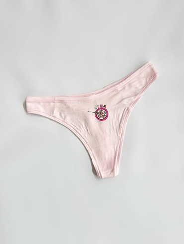 Трусики стрінги бавовняні рожеві Cotton High-Leg Thong Panty