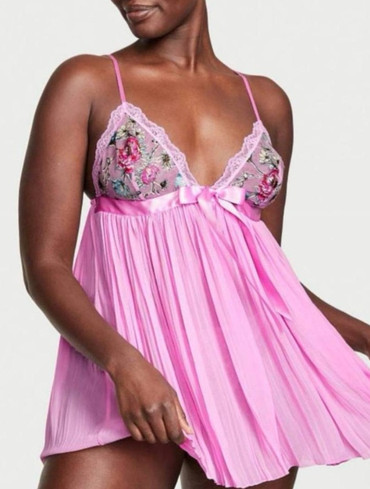 Пенюар Very Sexy Garden Party Pink Pleated Babydoll
