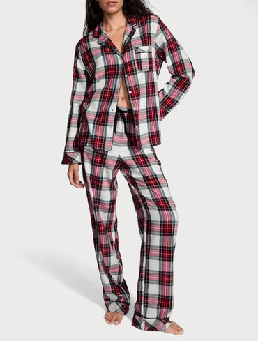 Піжама фланелева сорочка та штани клітинка Flannel Long Pajama Set