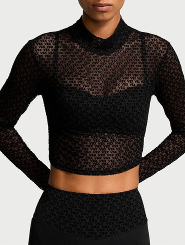 Футболка в сіточку з довгими рукавами Logo Mesh Long-Sleeve Tee