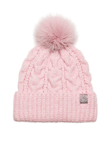 Шапка вʼязана тепла з помпоном Cozy Cable-Knit Pom Beanie