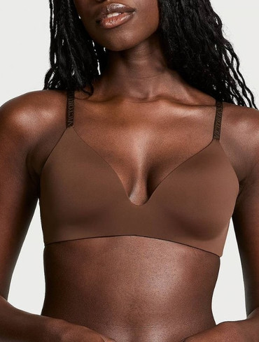 Бюстгальтер безкаркасний безшовний без пуш ап коричневий Lightly Lined Wireless Bra