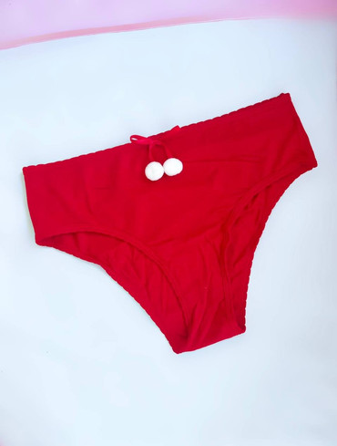 Трусики чікі бавовняні червоні Cotton Cheeky Panty