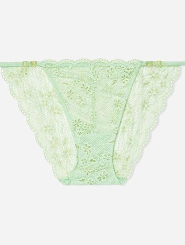 Трусики бікіні мереживні салатові Bikini