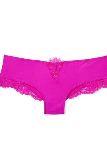 Трусики чікі сатинові з мереживом Cheeky Panty