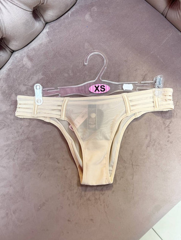 Трусики чікі з сіточкою бежеві Cheeky Panty