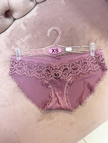 Трусики бікіні з мереживом коричневі Secret Bikini Panty