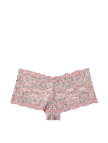 Трусики шорти мереживні бежеві Lace Short Panty