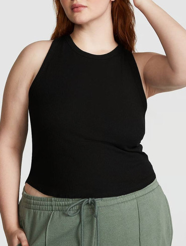 Спортивна майка-топ в рубчик High-Neck Ribbed Tank