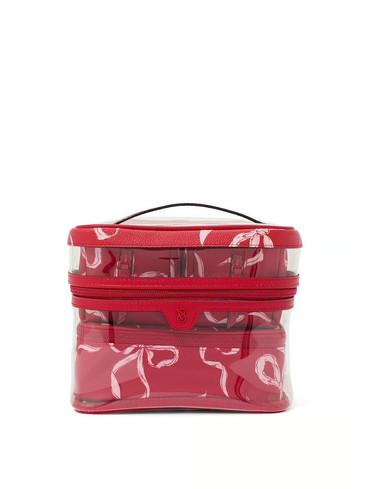 Набір косметичок 4 в 1 червоний 4-Piece Makeup Bag Set