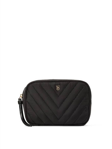 Косметичка маленька для подорожей чорна Travel Makeup Bag