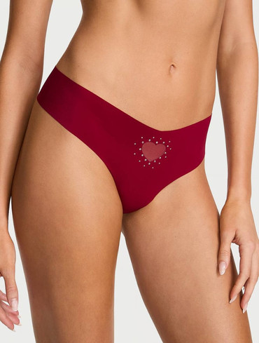 Трусики стрінги безшовні з сіточкою No-Show Heart Cut-Out Thong Panty