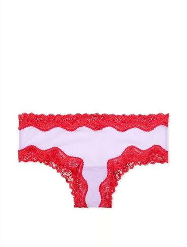 Трусики чікі в сіточку з мереживом Tease Mesh Lace-Trim Cheeky Panty