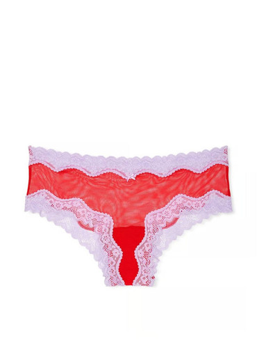 Трусики чікі в сіточку з мереживом Tease Mesh Lace-Trim Cheeky Panty