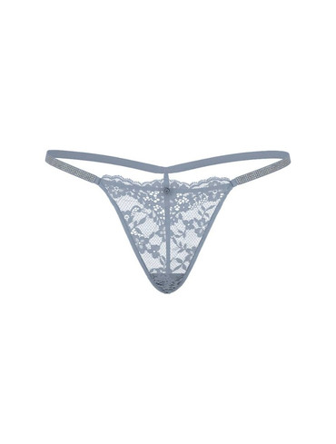 Трусики стрінги мереживні зі стразами Twinkle Silver Lace V-String Panty