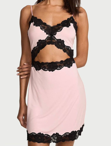 Пеньюар модаловий з мереживом SoSoft™ Modal Lace-Trim Mini Slip Dress