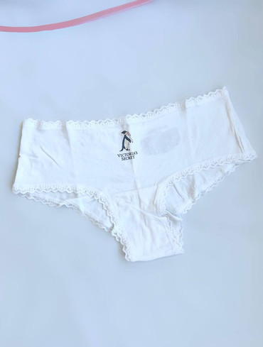 Трусики чікі бавовняні Cotton Lace-Trim Cheeky Panty