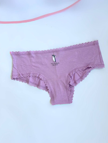 Трусики чікі бавовняні Cotton Lace-Trim Cheeky Panty