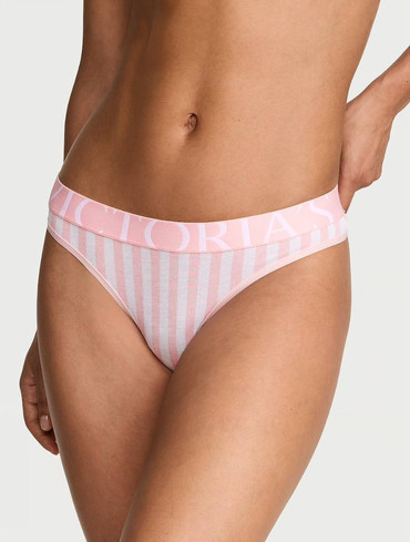 Трусики стрінги бавовняні з логорезинкою Exploded Logo Cotton Thong Panty