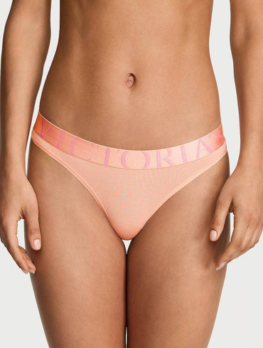 Трусики стрінги бавовняні з логорезинкою Exploded Logo Cotton Thong Panty