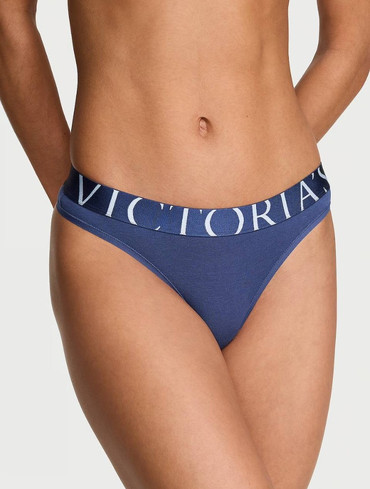 Трусики стрінги бавовняні з логорезинкою Exploded Logo Cotton Thong Panty