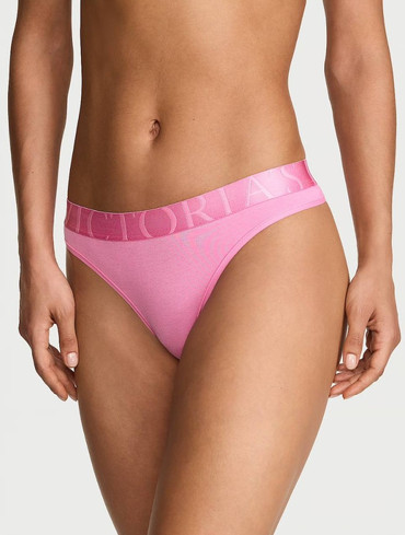 Трусики стрінги бавовняні з логорезинкою Exploded Logo Cotton Thong Panty