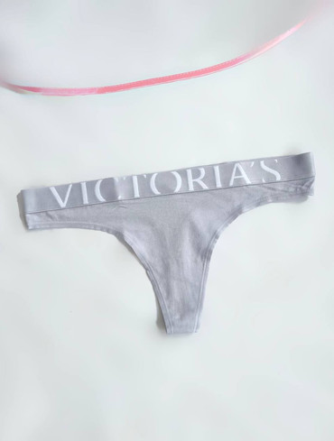 Трусики стрінги бавовняні з логорезинкою Exploded Logo Cotton Thong Panty